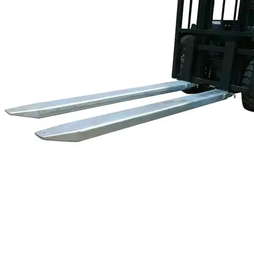 Fork extensions attached to forklift thumbnail