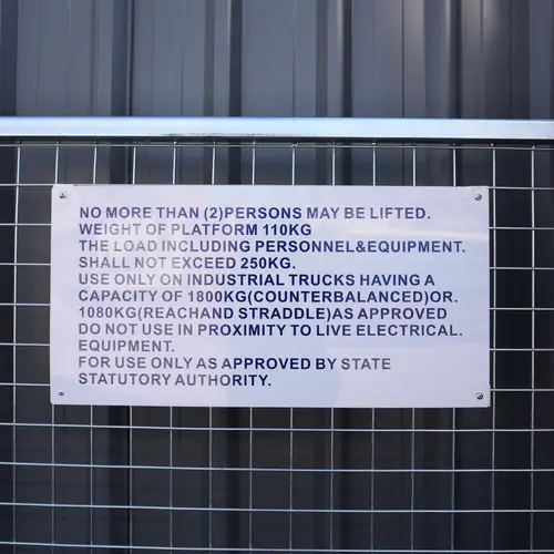 Safety Signage on Working Platform thumbnail